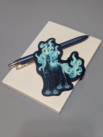 GLOW Unicorn Patronus Sticker