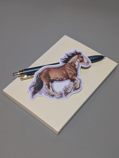 Glitter Clydesdale Sticker