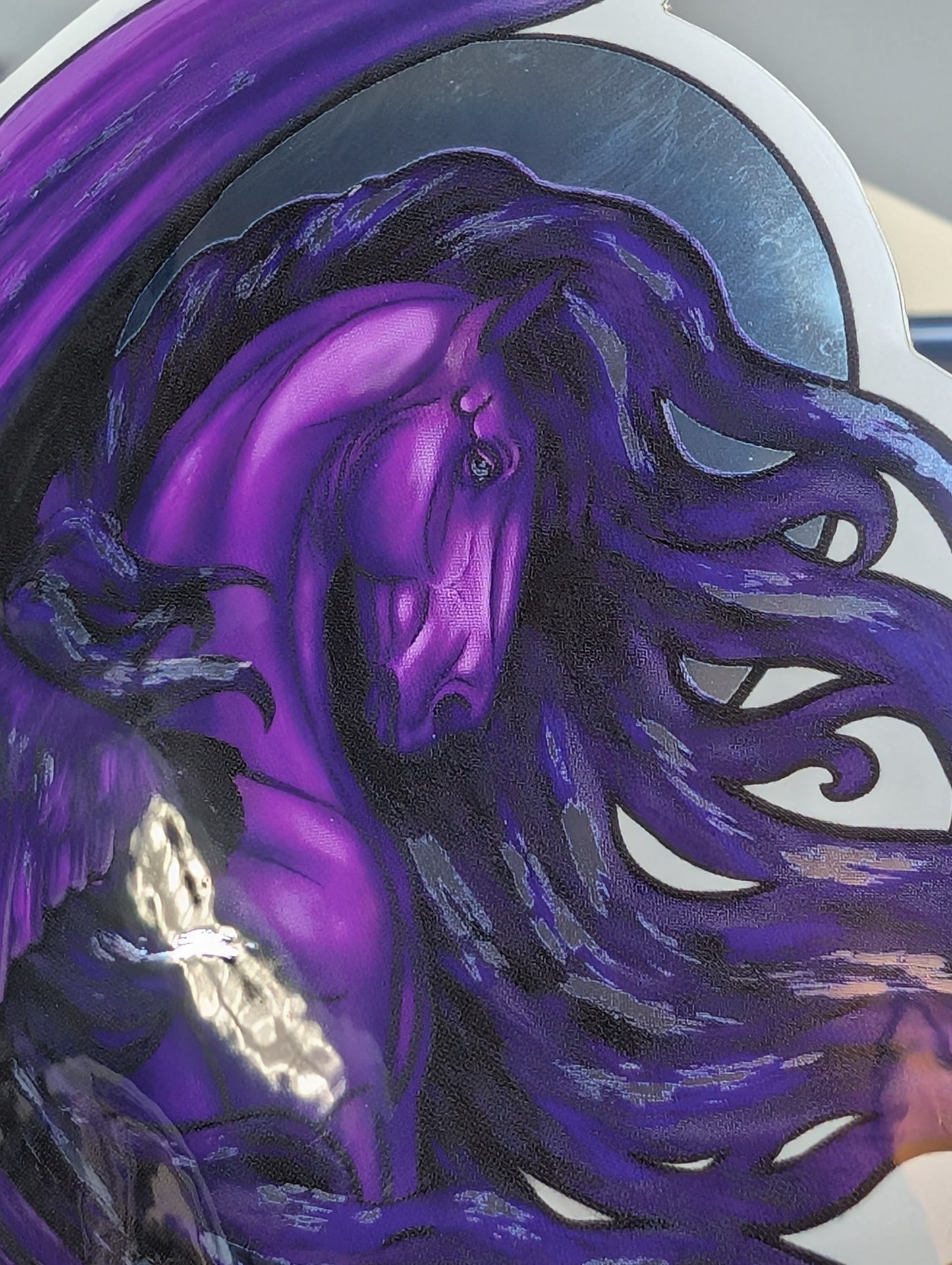 Dark Guardian Angel Pegasus Sticker