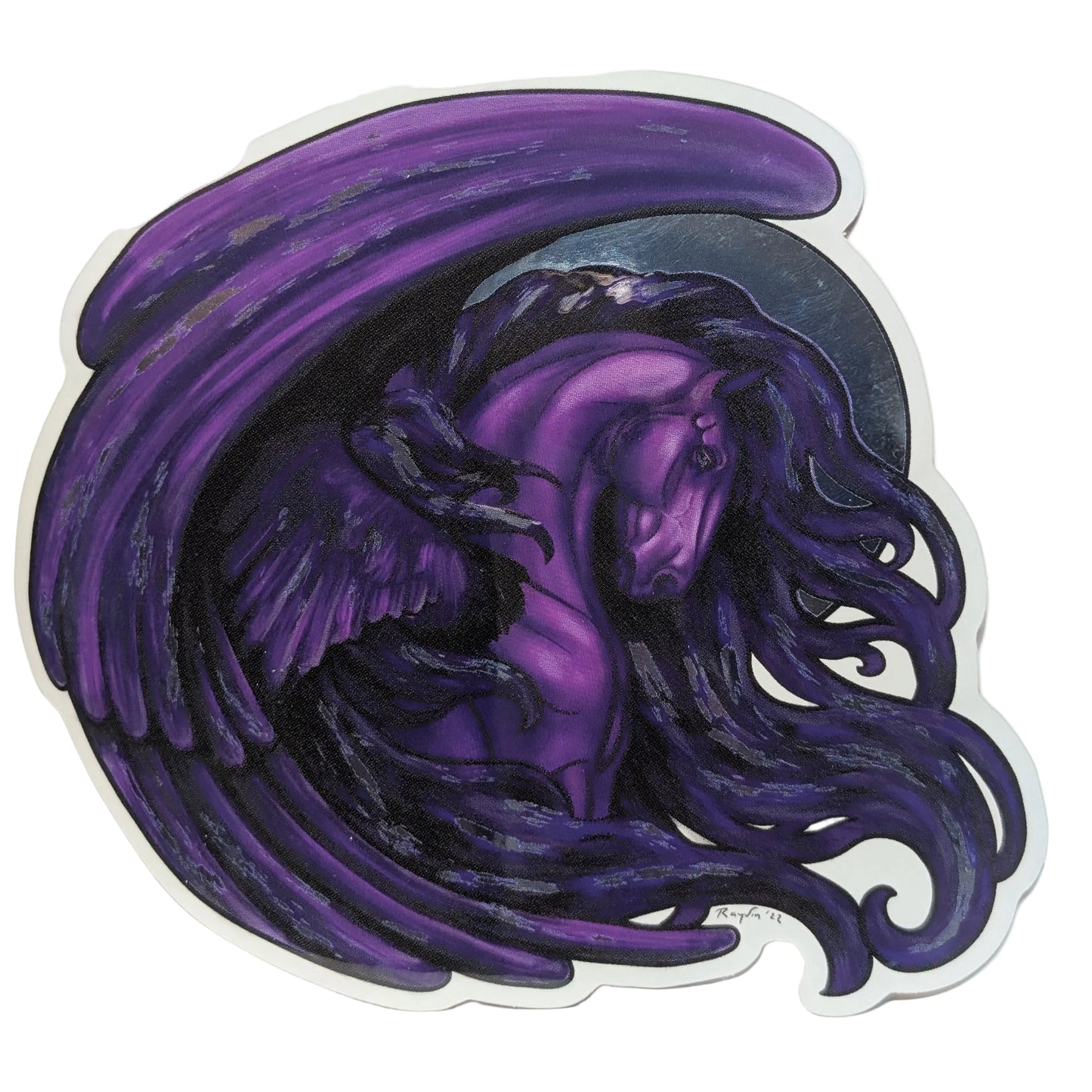 Dark Guardian Angel Pegasus Sticker