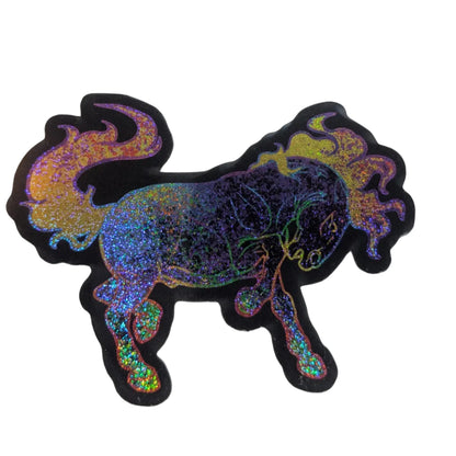 Wild Glitter Bronc Sticker