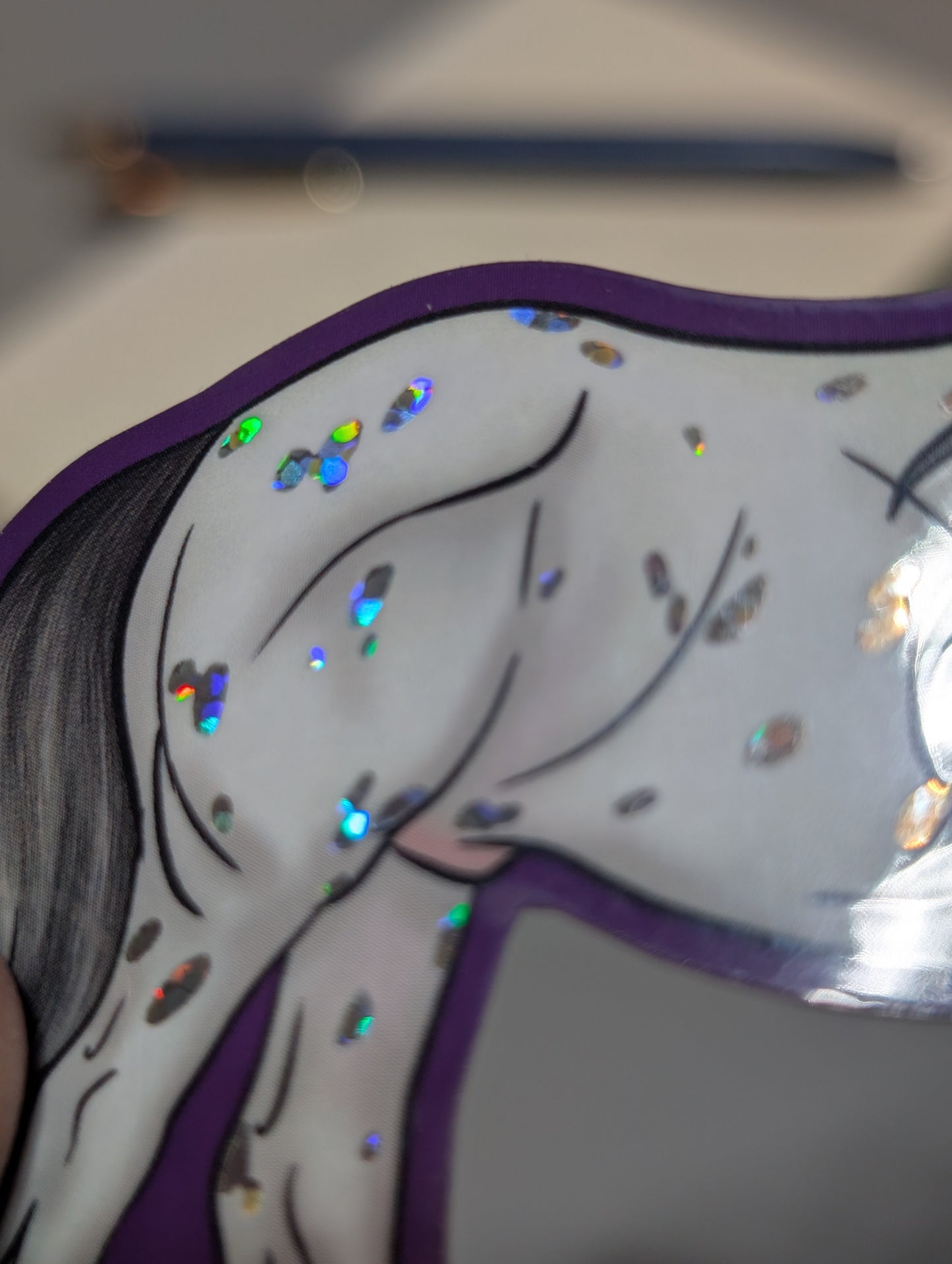Holographic Appaloosa Friesian Horse Sticker