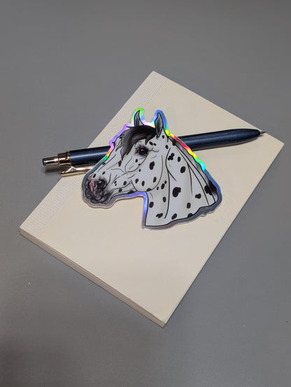 Holographic Appaloosa Head Sticker
