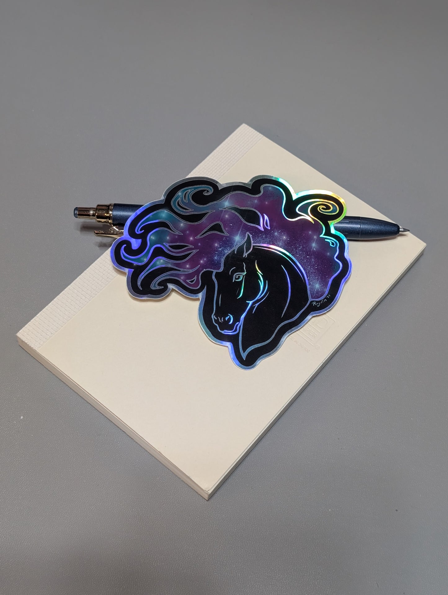 Galaxy Hair Horse Sticker