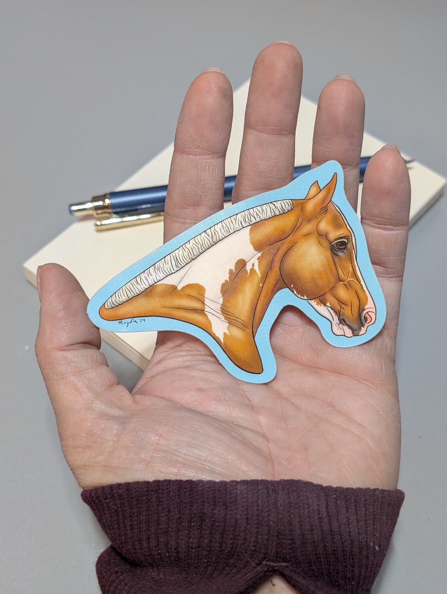 Palomino Tobiano Stock Horse Sticker