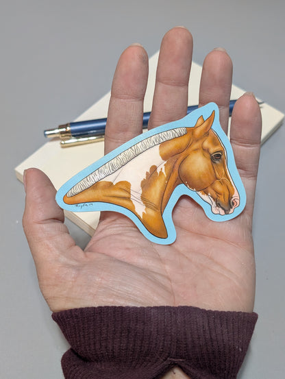 Palomino Tobiano Stock Horse Sticker