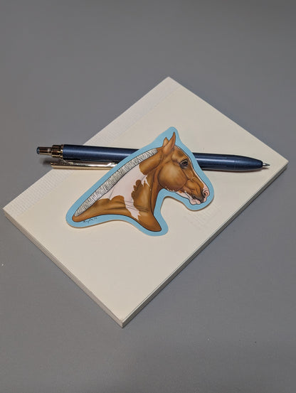 Palomino Tobiano Stock Horse Sticker