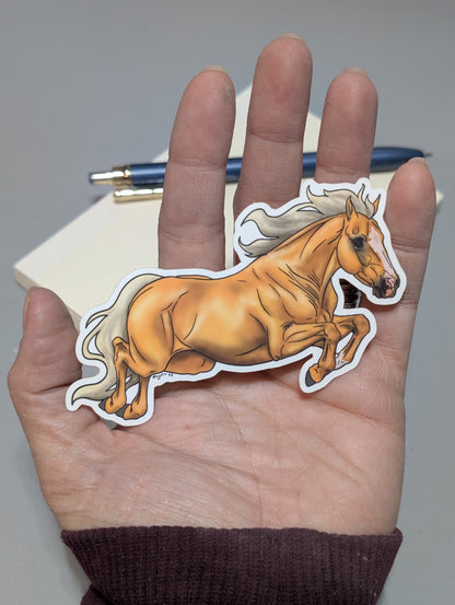 Palomino Jumper Horse Sticker