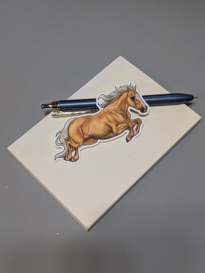 Palomino Jumper Horse Sticker