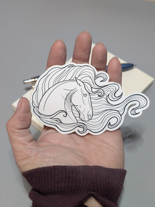 Horse Coloring Sticker