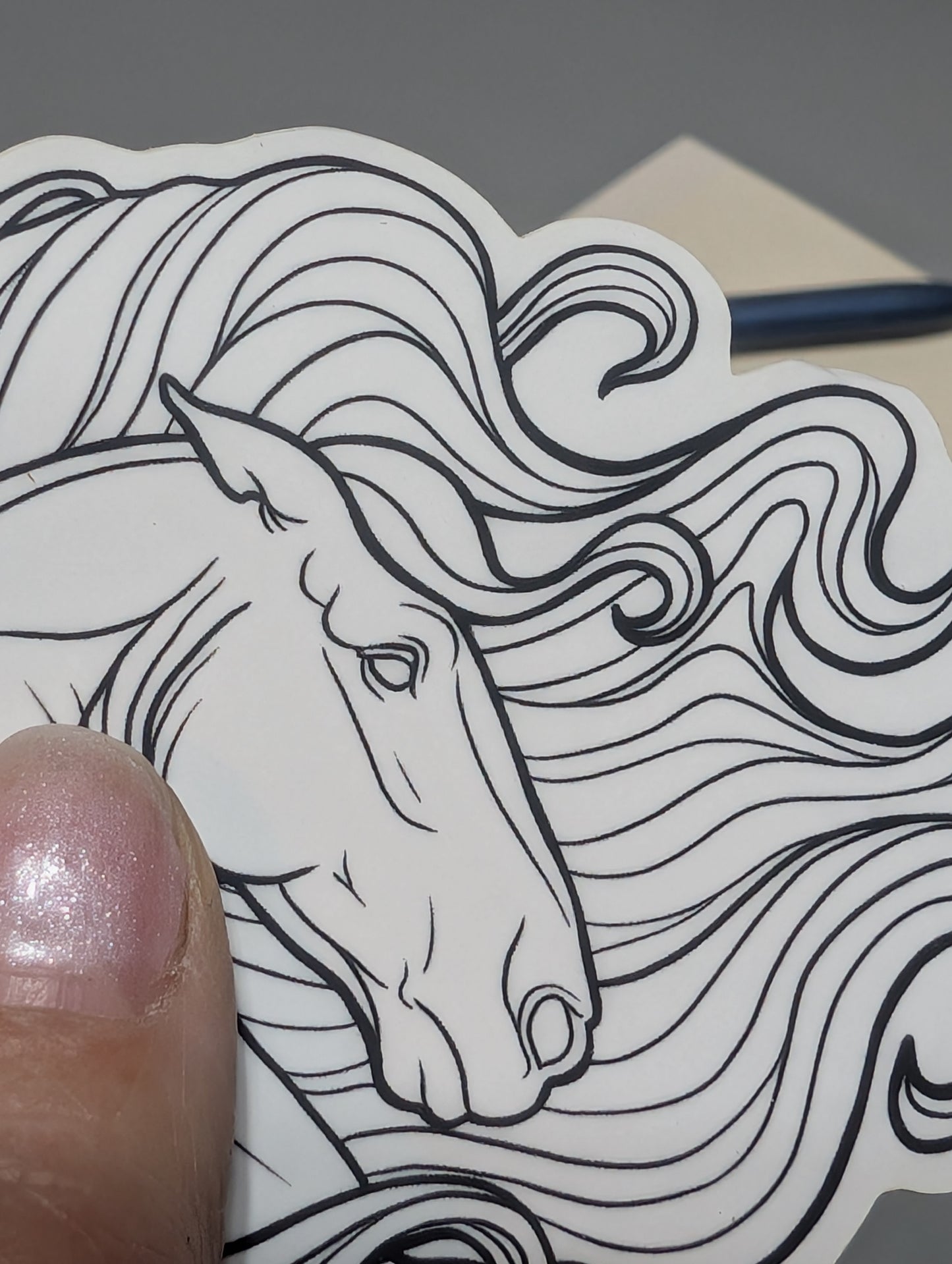 Horse Coloring Sticker