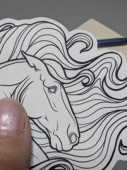 Horse Coloring Sticker