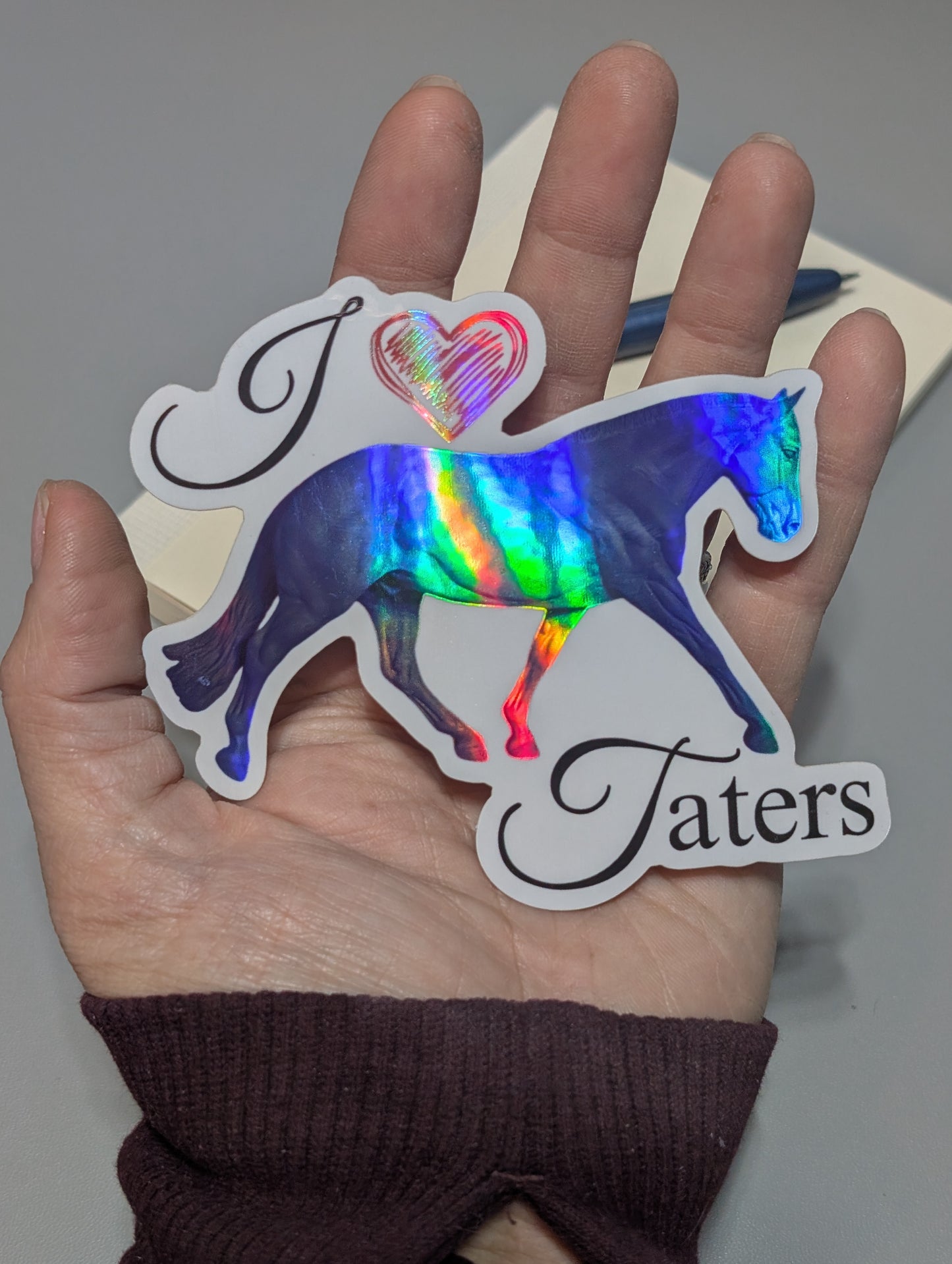 I Heart Taters Sticker - Pulled Mane Banged Tail