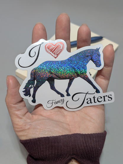 I Heart Fancy Taters Sticker