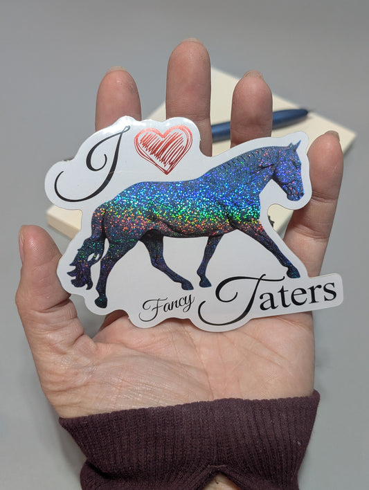 I Heart Fancy Taters Sticker