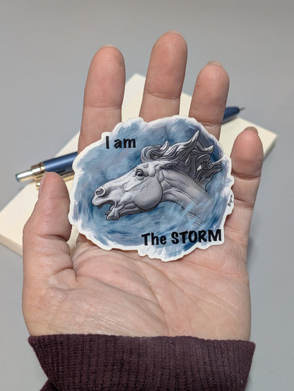 I Am The Storm Horse Sticker