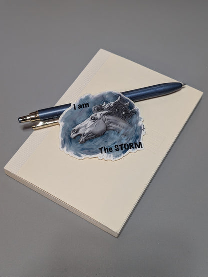 I Am The Storm Horse Sticker