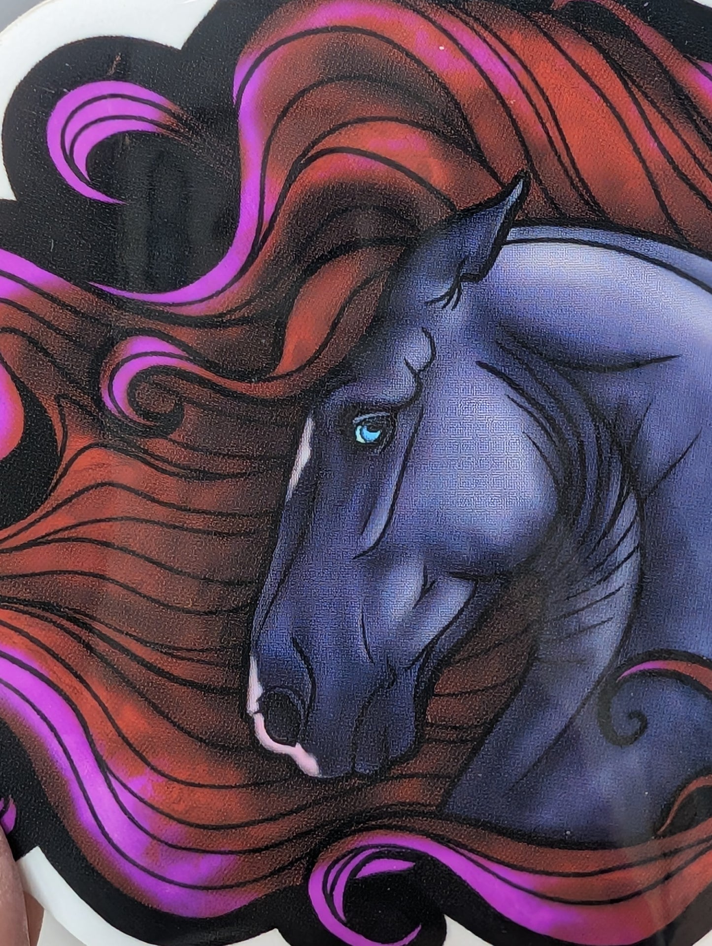 Wild Red Haired Kelpie Horse Sticker