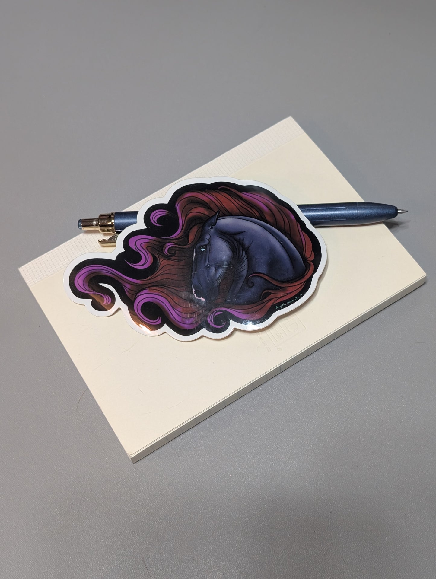 Wild Red Haired Kelpie Horse Sticker