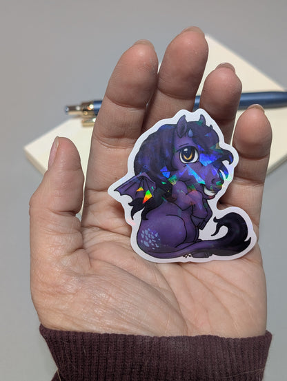 Broken Glass Naughty Pony Sticker