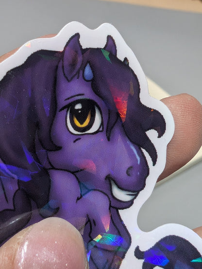 Broken Glass Naughty Pony Sticker