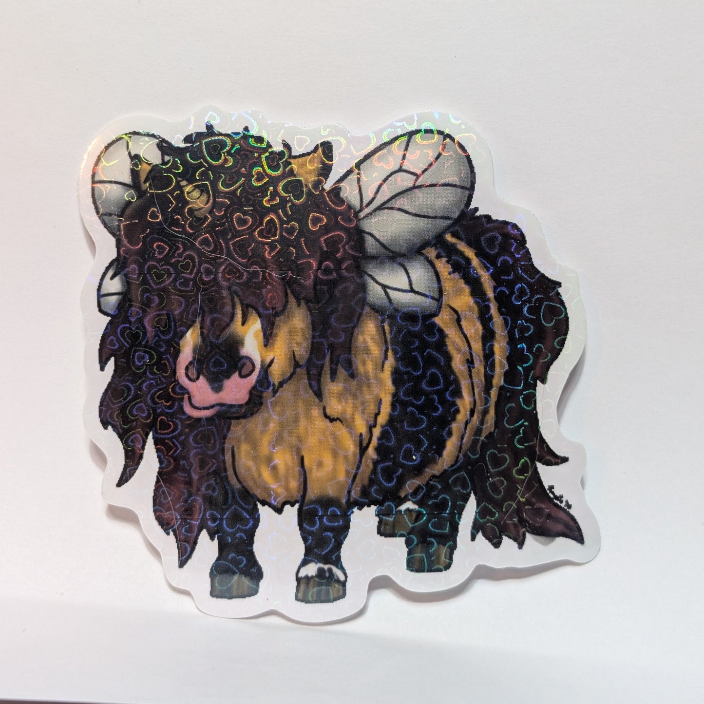 Hearts Bumble Butt Unicorn Pony Sticker