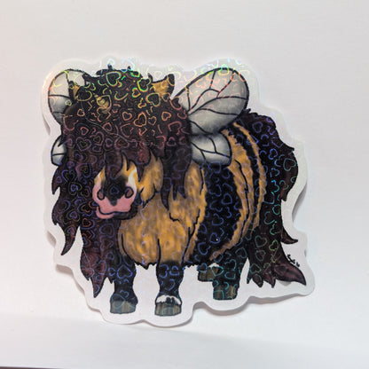 Hearts Bumble Butt Unicorn Pony Sticker