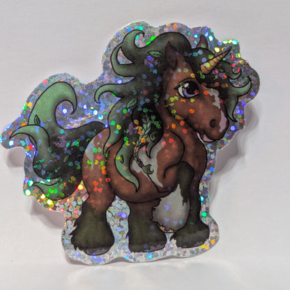 Glitter Gaia Pony Sticker