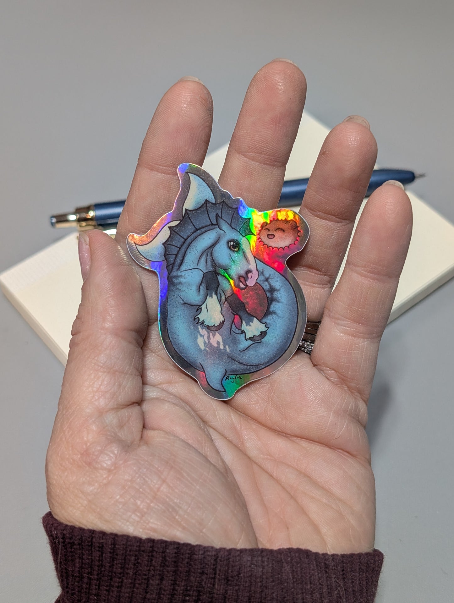 Holographic Darius Hippocampus Pony Sticker