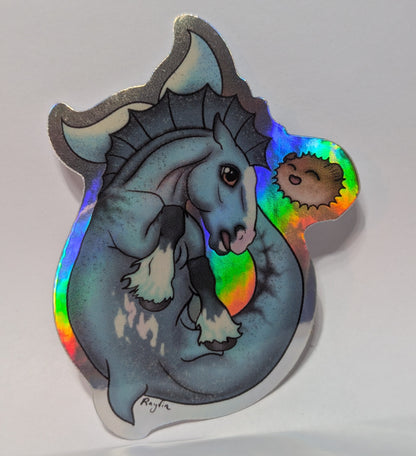 Holographic Darius Hippocampus Pony Sticker