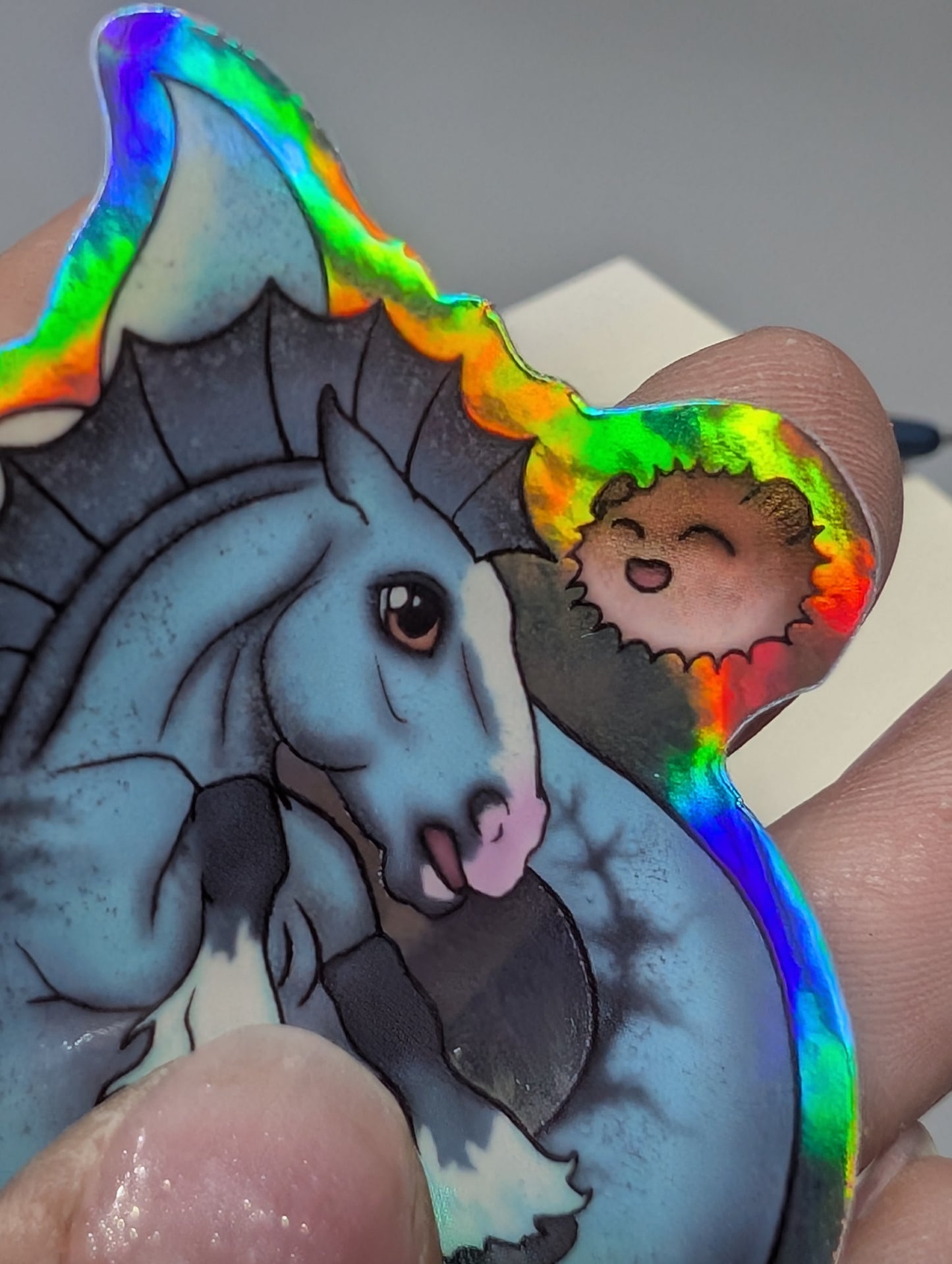 Holographic Darius Hippocampus Pony Sticker