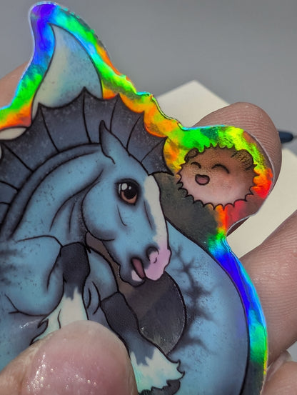 Holographic Darius Hippocampus Pony Sticker