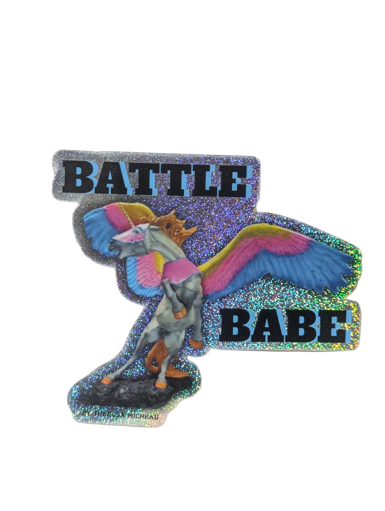 Battle Babe Pegasus Swiftwind Horse Sticker - Khrysalis Studios