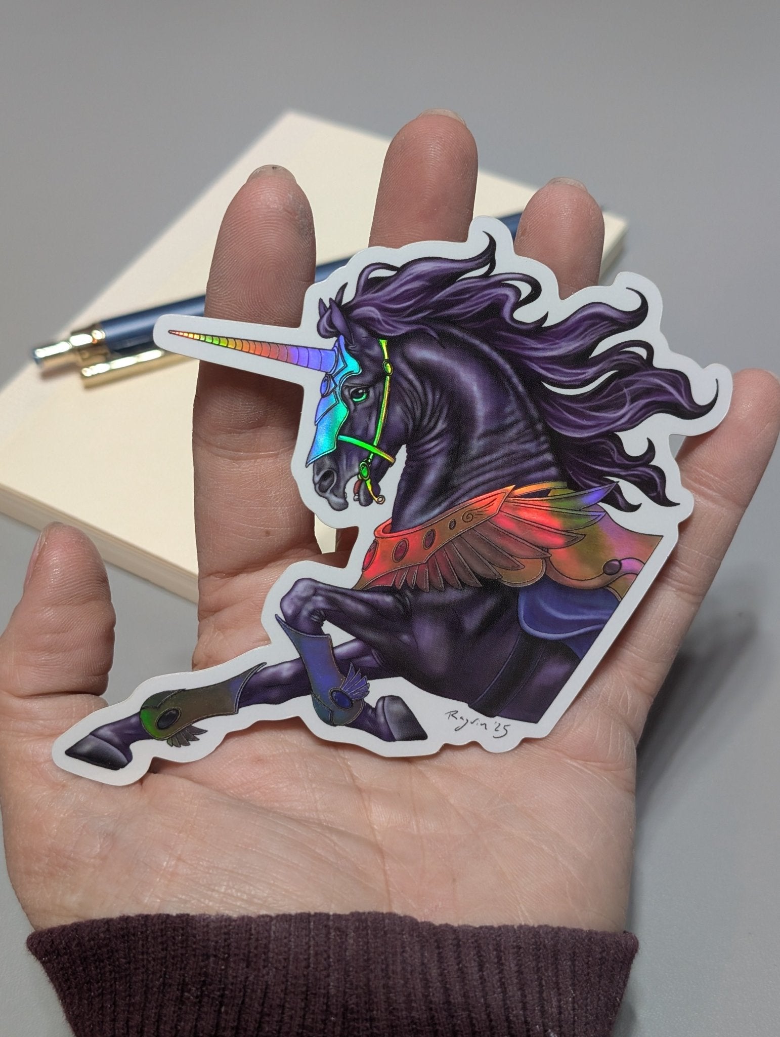 Battle Unicorn Sticker - Khrysalis Studios
