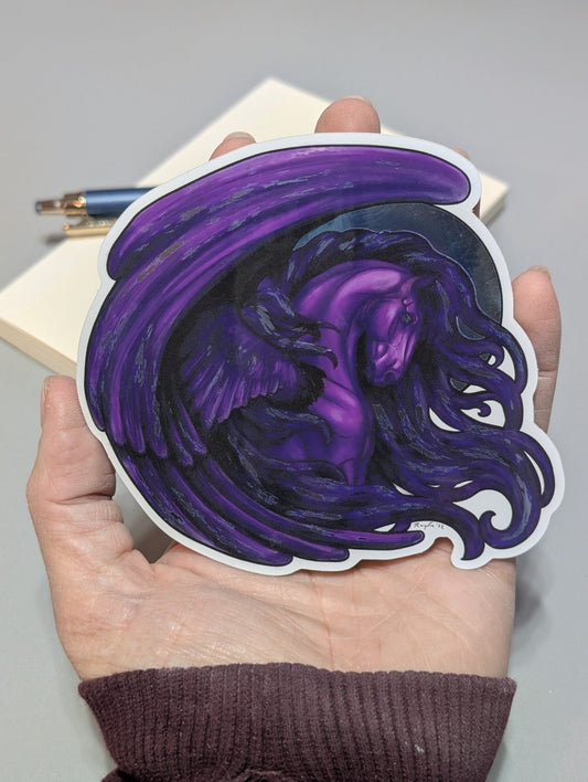 Dark Guardian Angel Pegasus Sticker - Khrysalis Studios