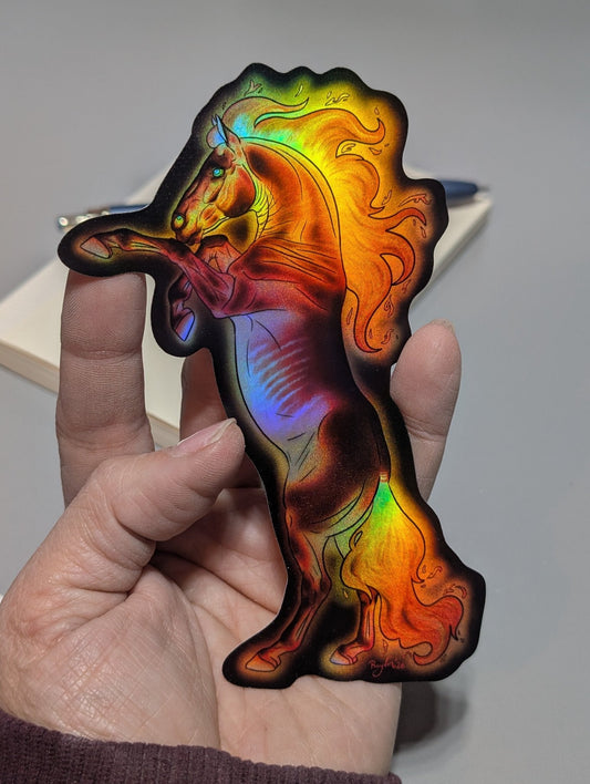 Fire Horse Sticker - Khrysalis Studios