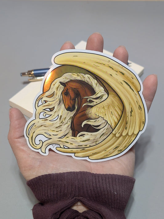 Guardian Angel Pegasus Sticker - Khrysalis Studios