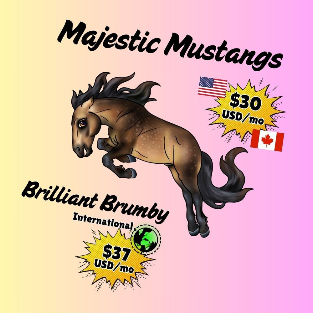 Majestic Mustang & Brilliant Brumby - Medallion Club - Khrysalis Studios